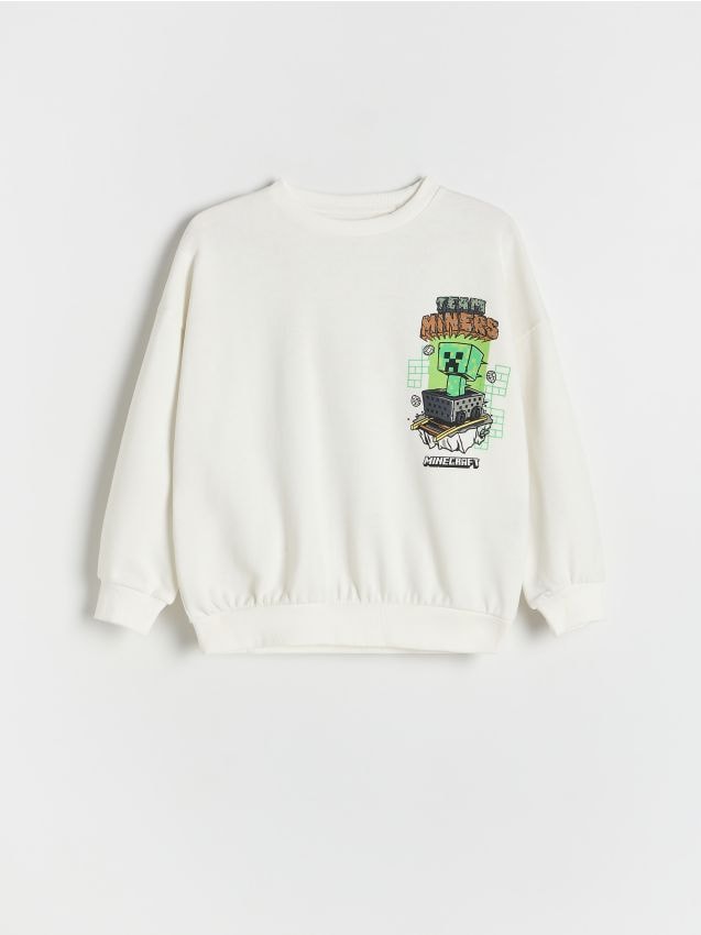 Reserved - Bluza Minecraft - złamana biel