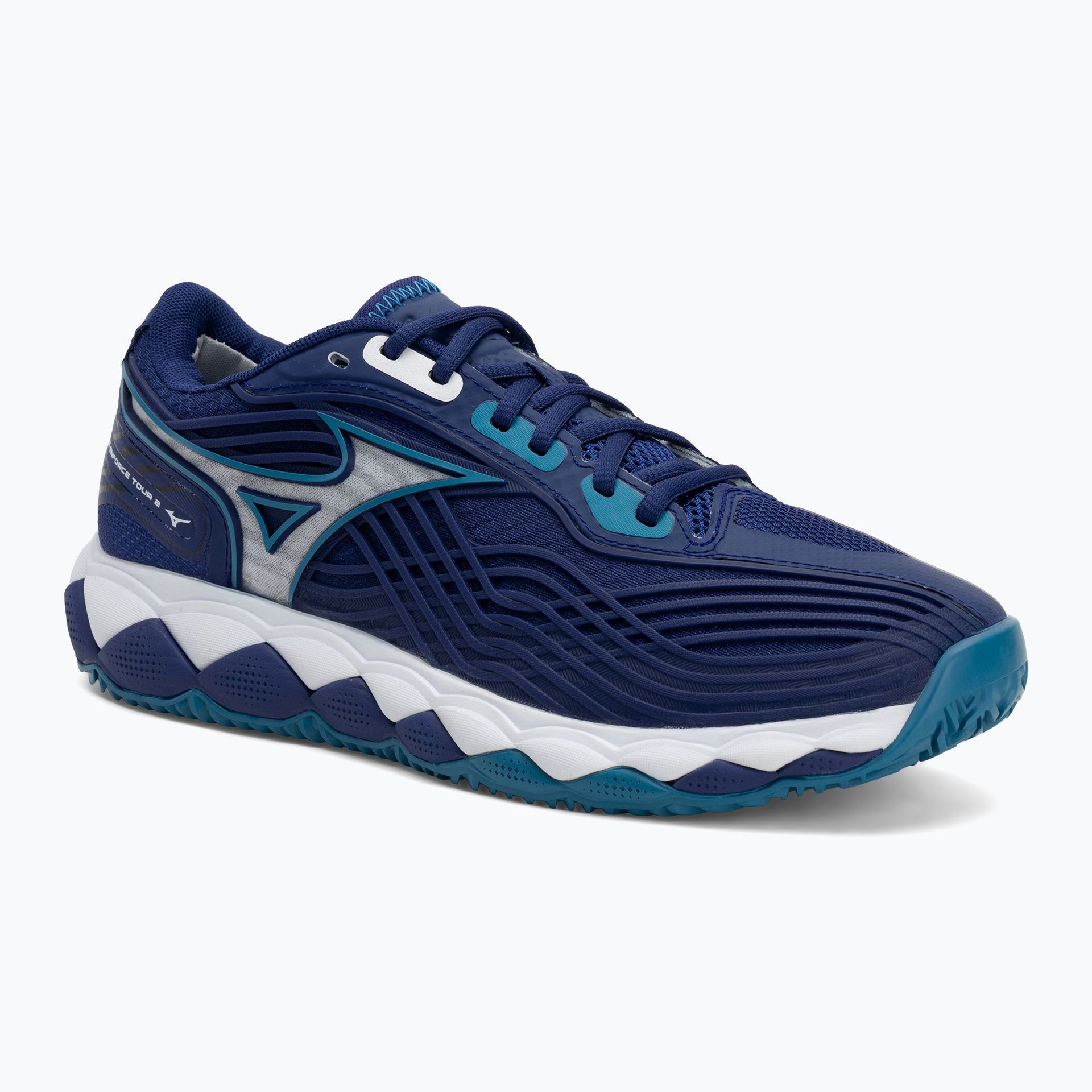 Buty do tenisa męskie Mizuno Wave Enforce Tour 2 CC bellwether blue/ white/ fjord blue WYSYŁKA W 24H 30 DNI NA ZWROT