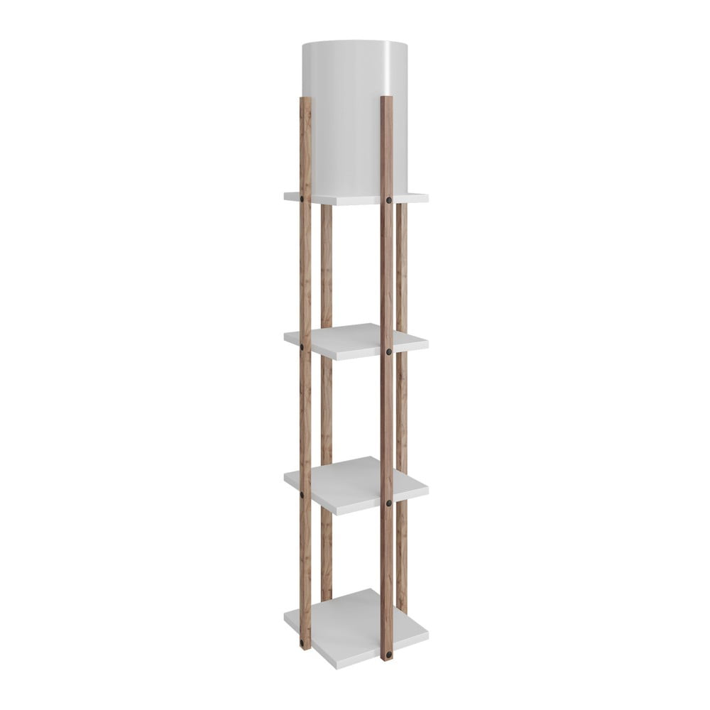 Biało-naturalna lampa stojąca (wysokość 135 cm) Nora – Opviq lights