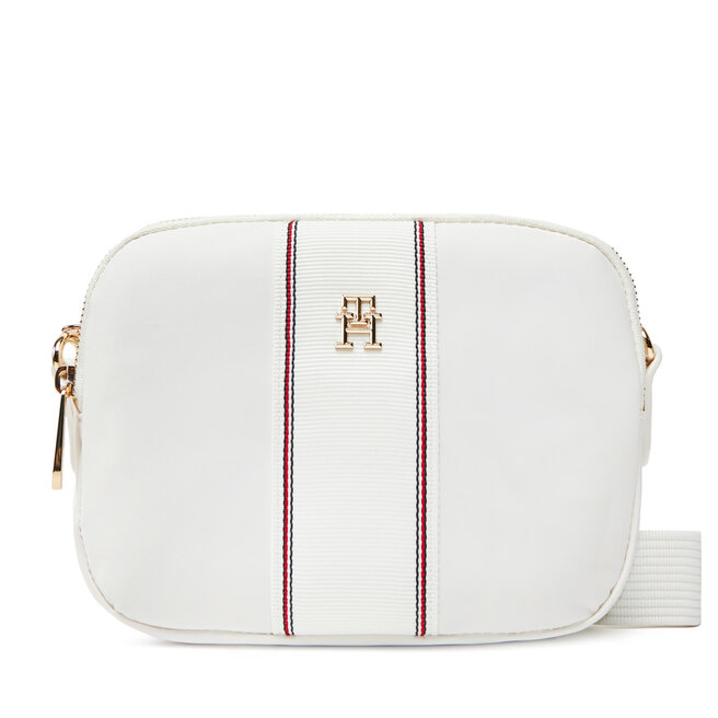 Torebka Tommy Hilfiger Poppy Camera Bag Corp AW0AW17230 Biały