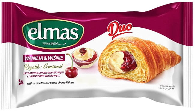 Elmas Rogalik wanilia i wiśnia croissant 60 g