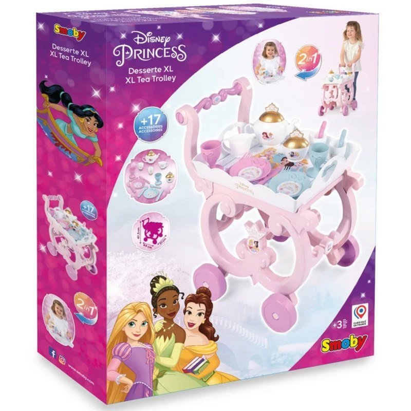 SMOBY Disney Princess Księżniczki Disneya Wózek z Zastawą + 17 akcesoriów