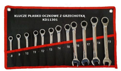 KLUCZE PŁASKO-OCZKOWE 12EL. KD11301