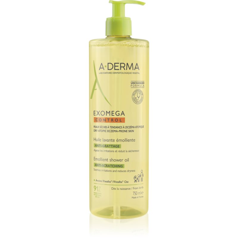 A-Derma Exomega Control - olejek emolient pod prysznic, 750 ml