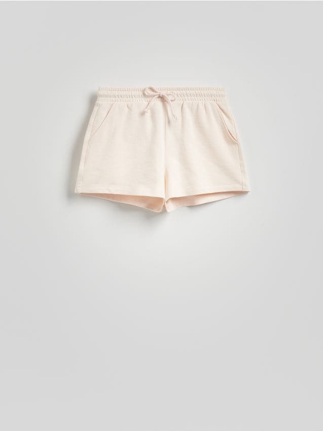 Reserved - Bawełniane szorty - pastelowy róż