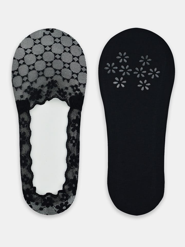 STOPKI NOVITI SN053-W KORONKA (kolor czarny, rozmiar 36-41)