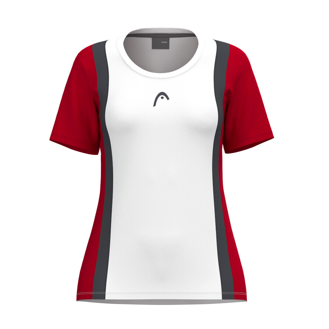 Koszulka dziewczęca Head CLUB 25 Tech T-Shirt Girls Red/White 128 cm