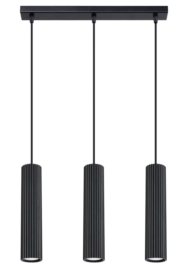 Czarna Potrójna Lampa Wisząca M0-T42