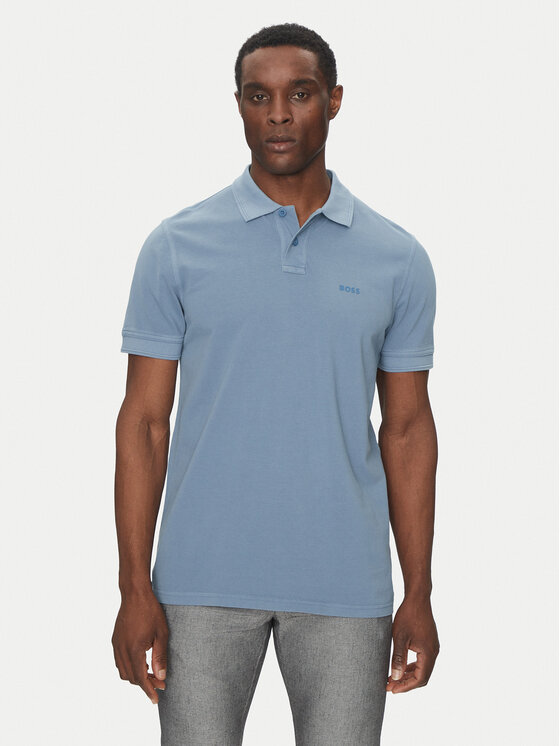 BOSS Polo Prime 50507813 Niebieski Regular Fit