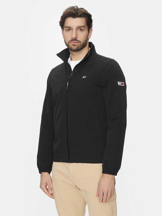 Tommy Jeans Kurtka przejściowa Essential Casual DM0DM15382 Czarny Regular Fit