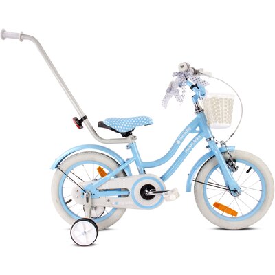 Rower dziecięcy SUN BABY Heart bike 14 cali dla dziewczynki Błękitny