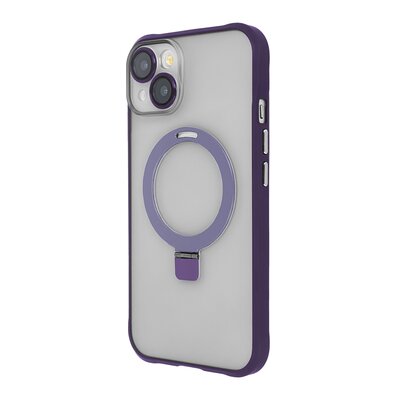 Etui TECTO SHIELD Ring Secure Mag do Apple iPhone 14 Przezroczysto-fioletowy