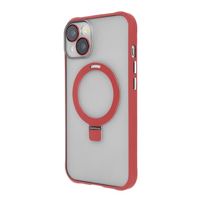Etui TECTO SHIELD Ring Secure Mag do Apple iPhone 13 Przezroczysto-czerwony