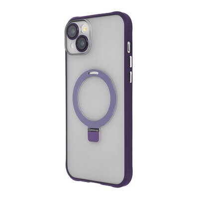 Etui TECTO SHIELD Ring Secure Mag do Apple iPhone 15 Plus Przezroczysto-fioletowy
