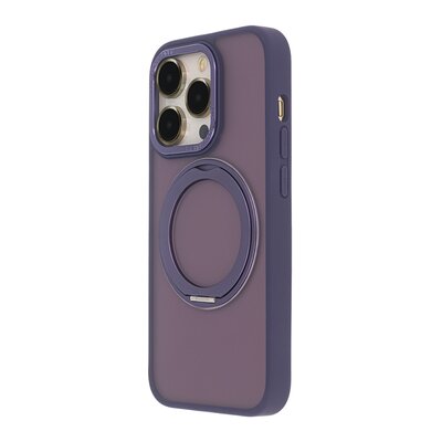 Etui TECTO SHIELD Secure Spinning Mag do Apple iPhone 14 Pro Przezroczysto-fioletowy
