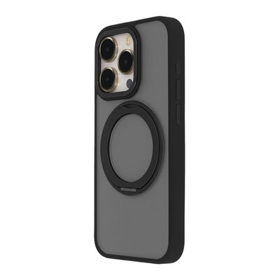 Etui TECTO SHIELD Secure Spinning Mag do Apple iPhone 15 Pro Max Przezroczysto-czarny