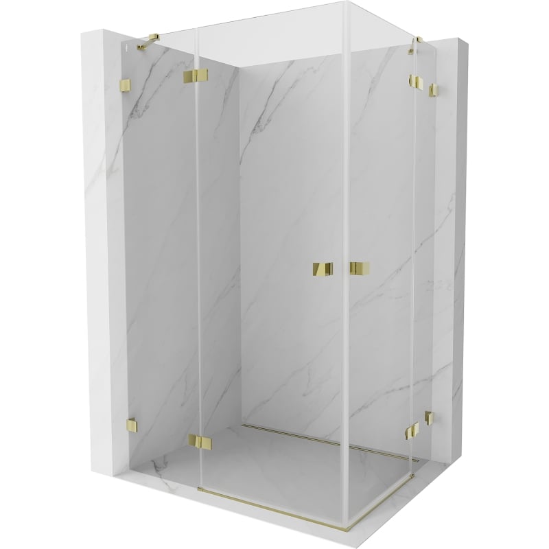 Mexen Lunar Duo kabina prysznicowa uchylna 105 x 95 cm, transparent, złota - 834-105L-095P-50-00