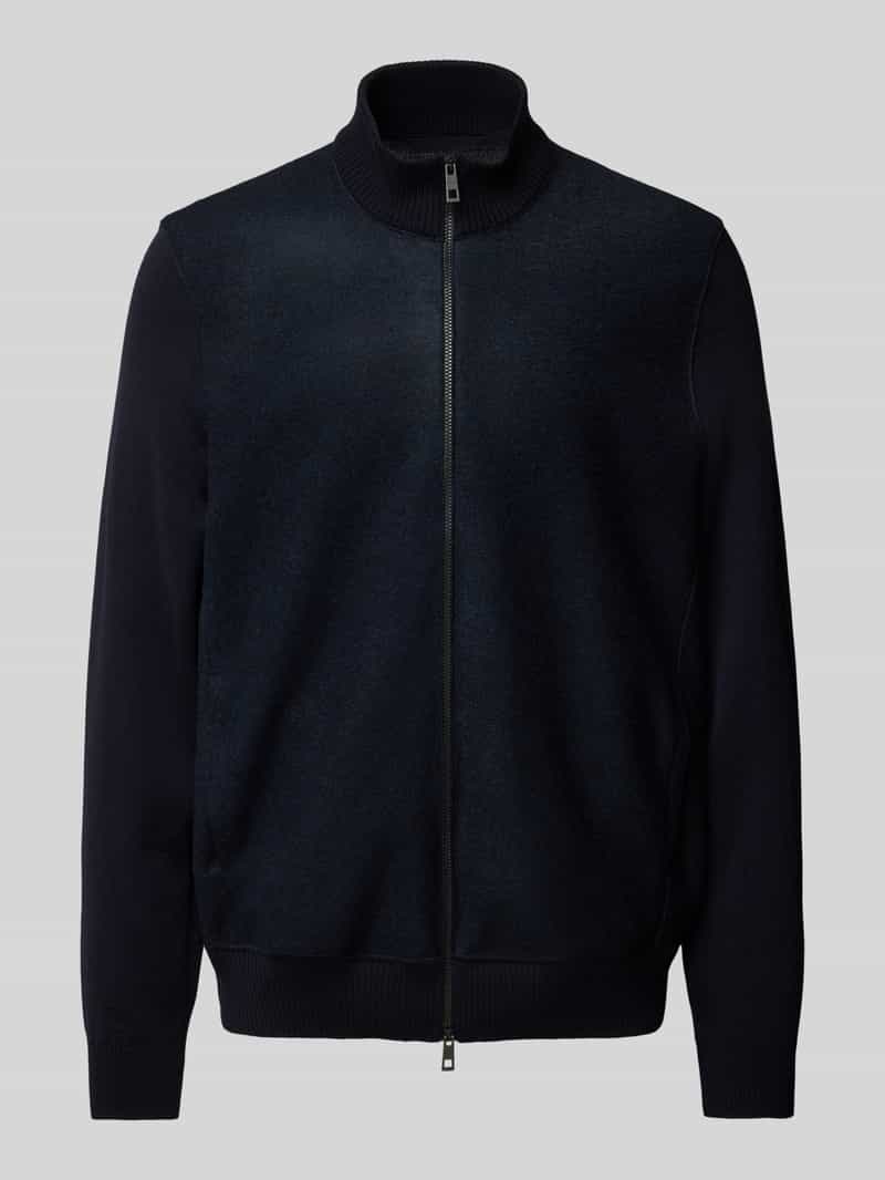 Kurtka z dzianiny z żywej wełny ze stójką