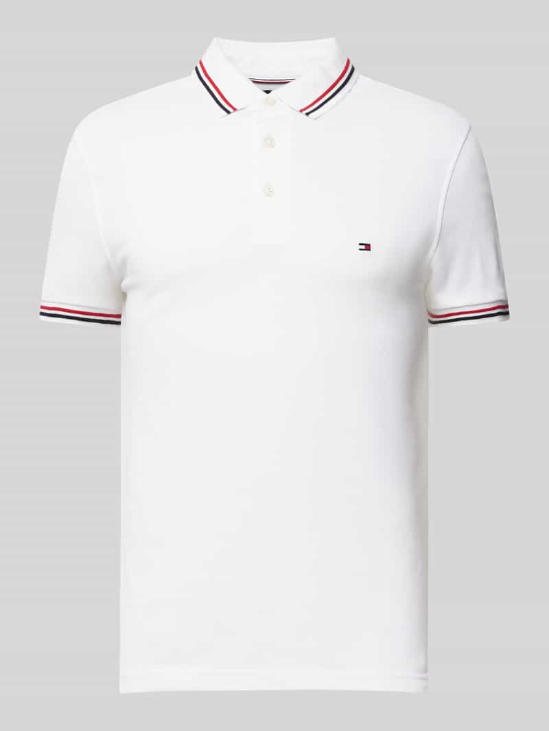 Koszulka polo o kroju slim fit z wyhaftowanym logo