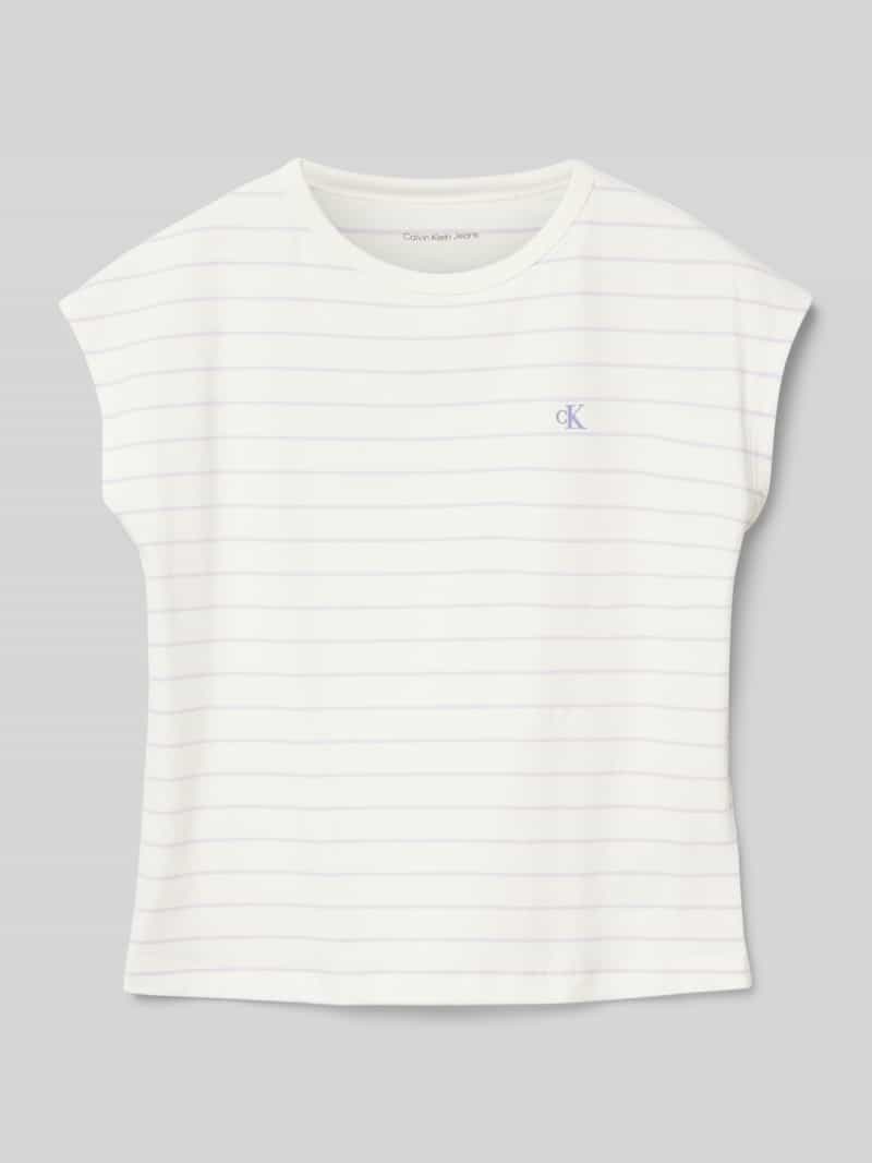T-shirt z wyhaftowanym logo
