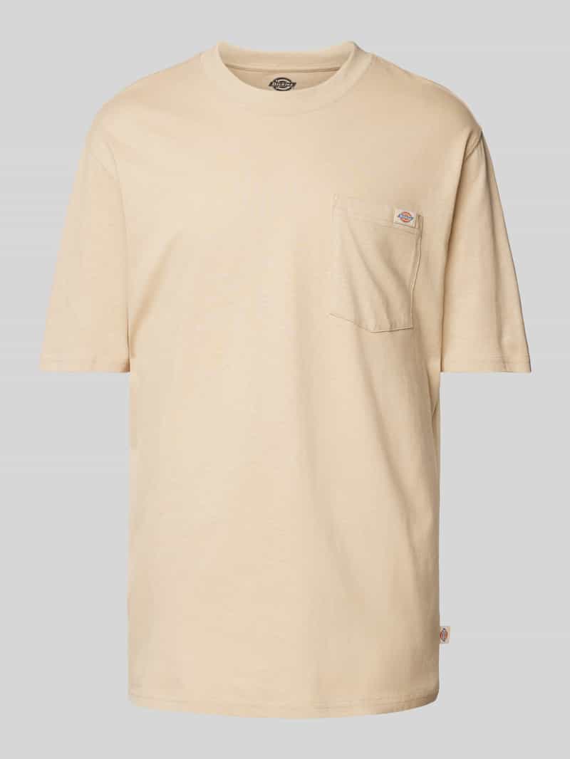 T-shirt z kieszenią na piersi model ‘LURAY’
