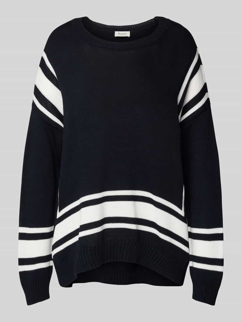Sweter z dzianiny o kroju oversized z okrągłym dekoltem