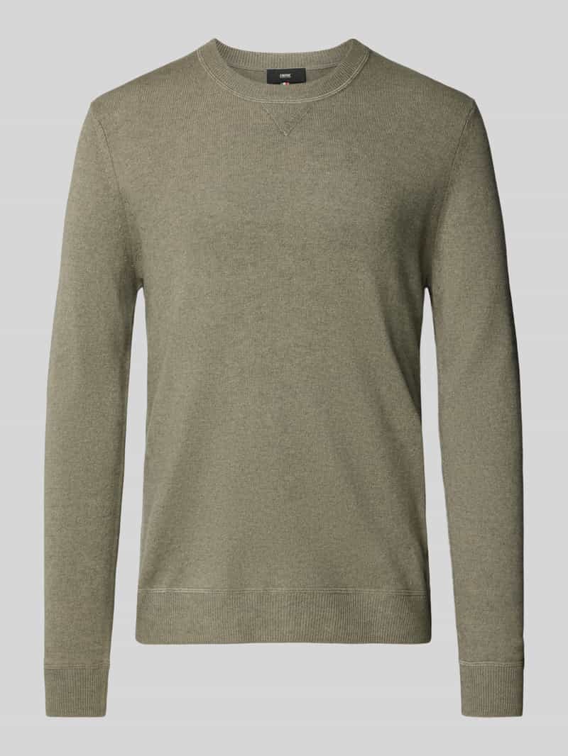 Sweter z dzianiny z okrągłym dekoltem