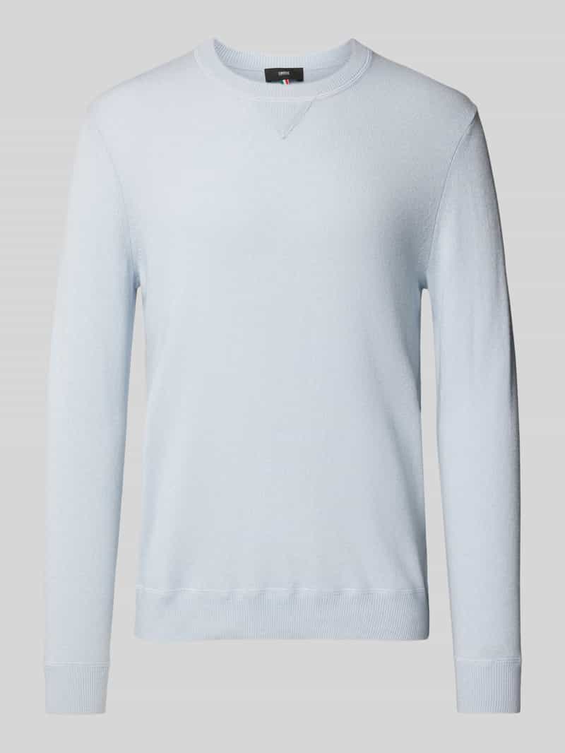 Sweter z dzianiny z okrągłym dekoltem