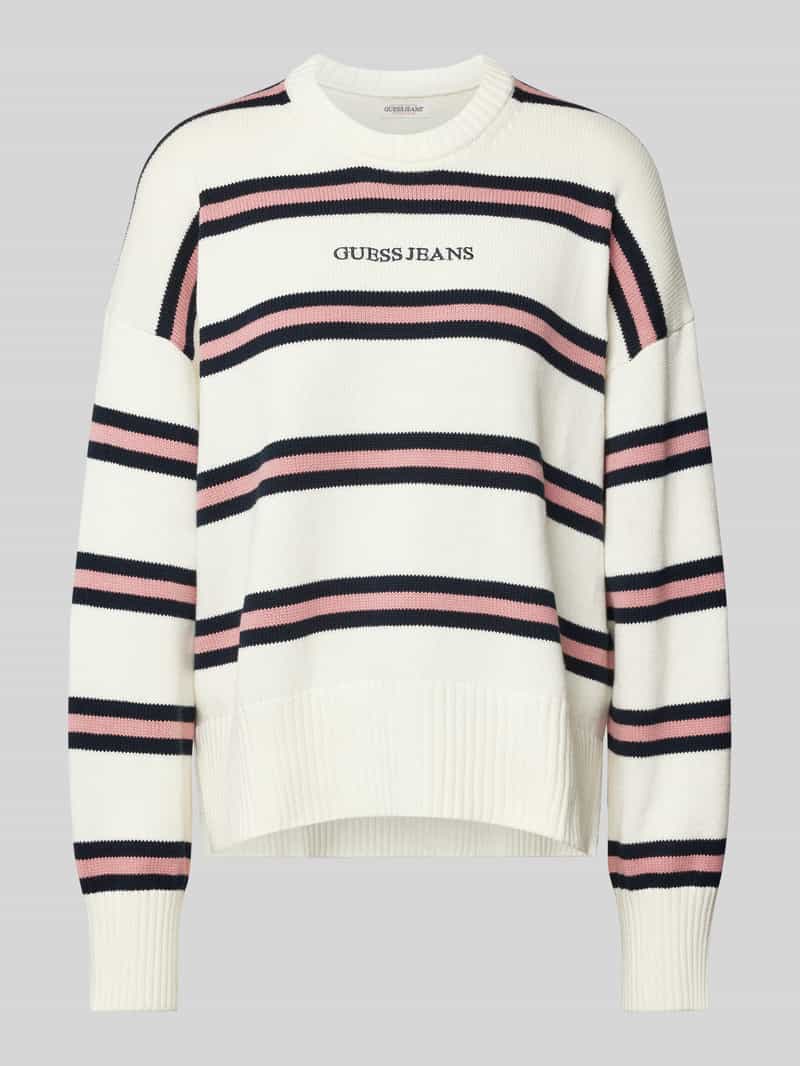 Sweter z dzianiny o kroju oversized z wyhaftowanym logo