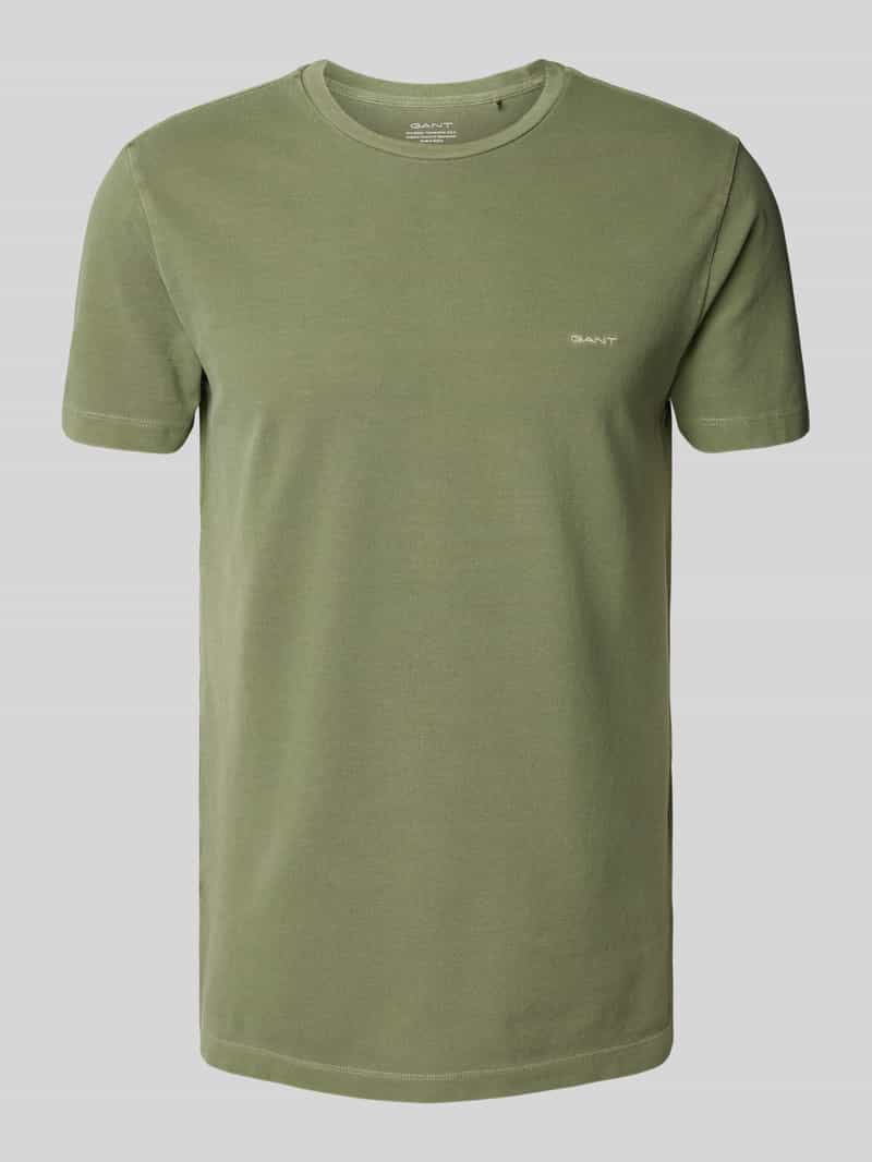 T-shirt z wyhaftowanym logo