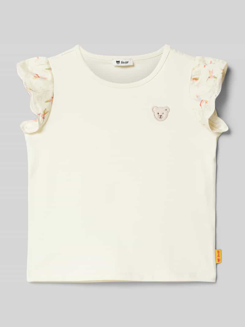 T-shirt z falbanami
