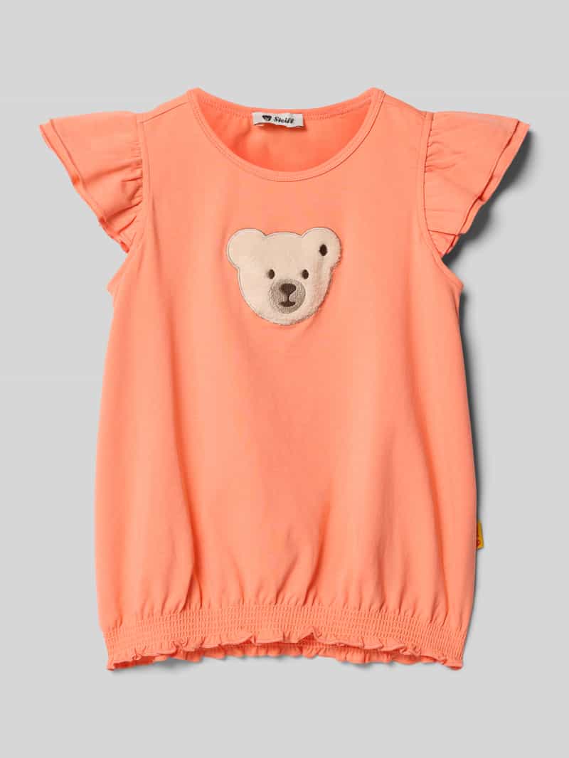 T-shirt z falistym dołem