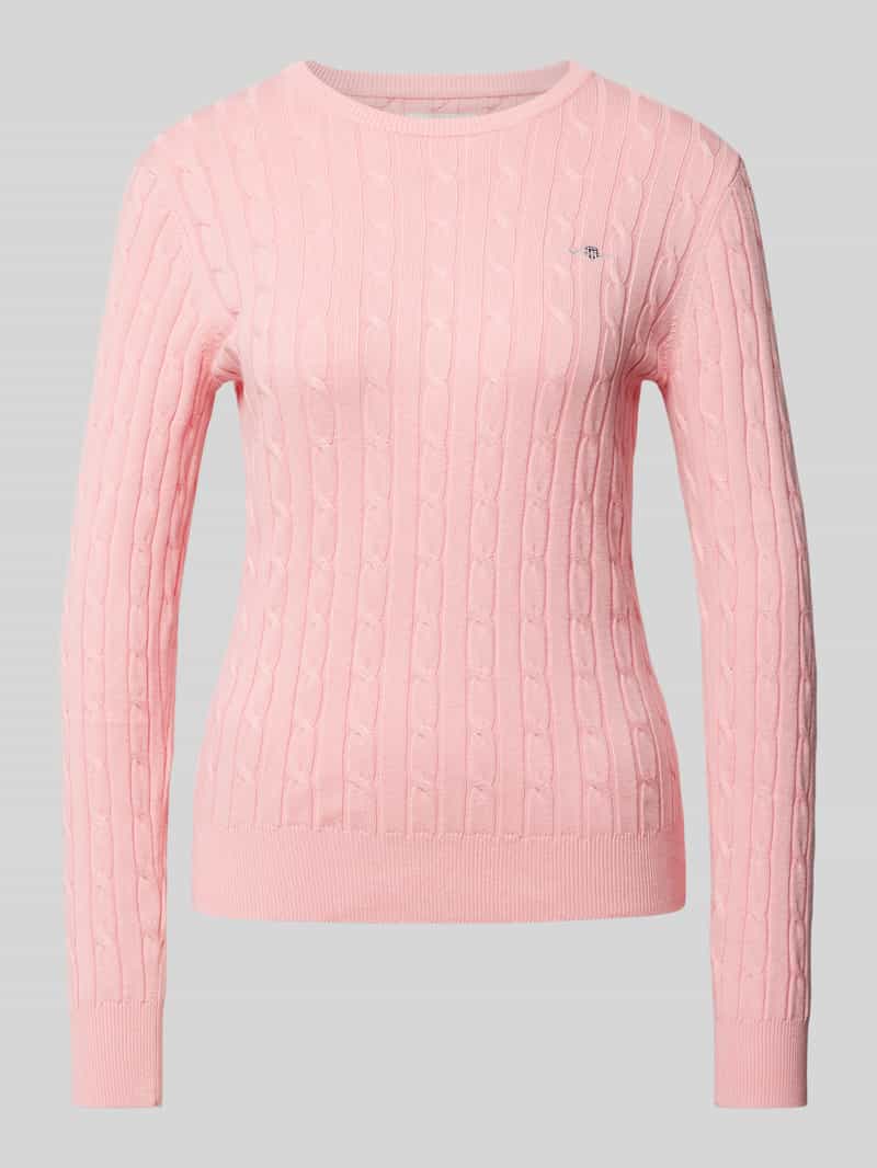 Sweter z dzianiny z wyhaftowanym logo