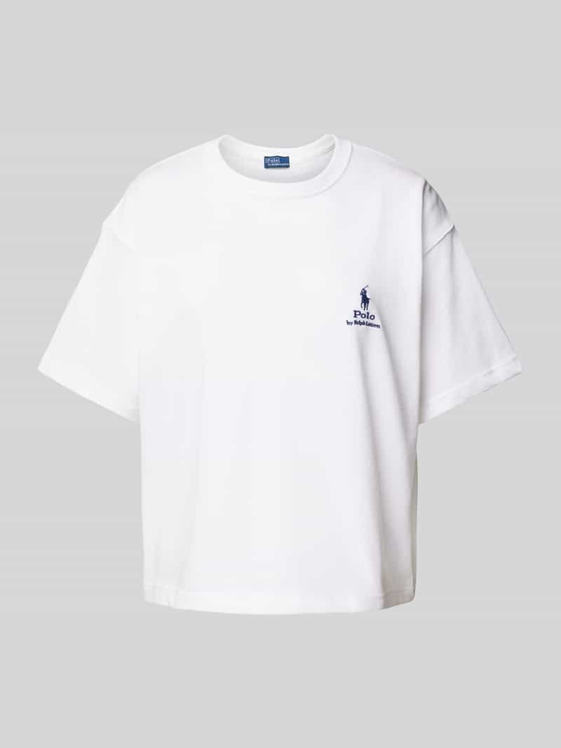 T-shirt z wyhaftowanym logo
