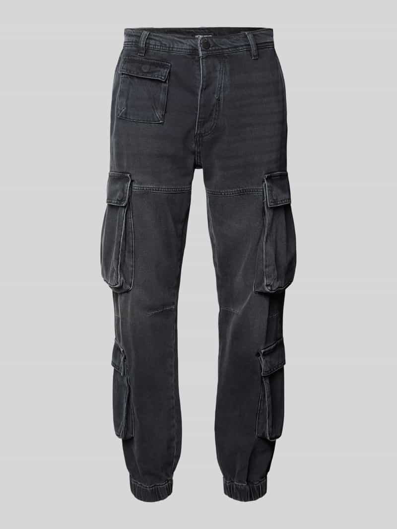 Spodnie cargo o kroju regular fit ze szwami działowymi