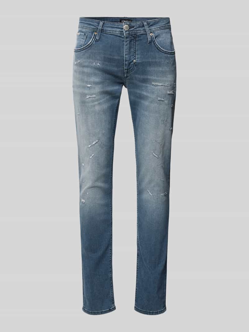 Jeansy o kroju slim fit z 5 kieszeniami