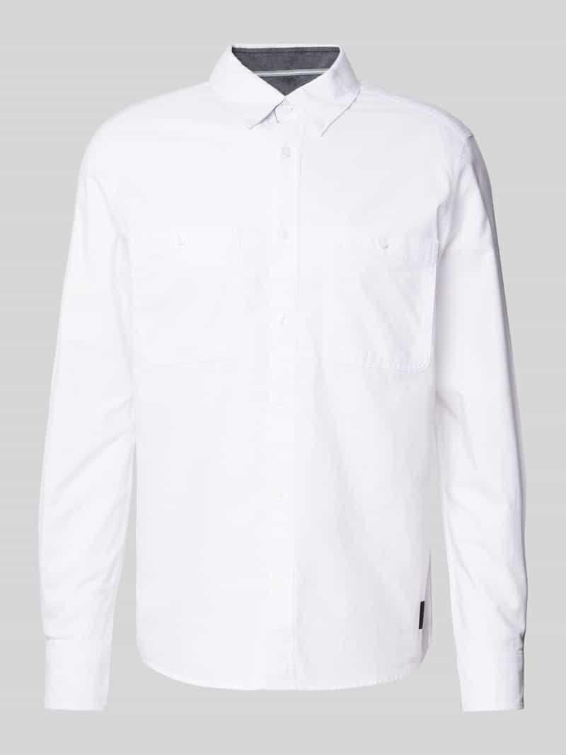 Koszula casualowa o kroju regular fit z czystej bawełny