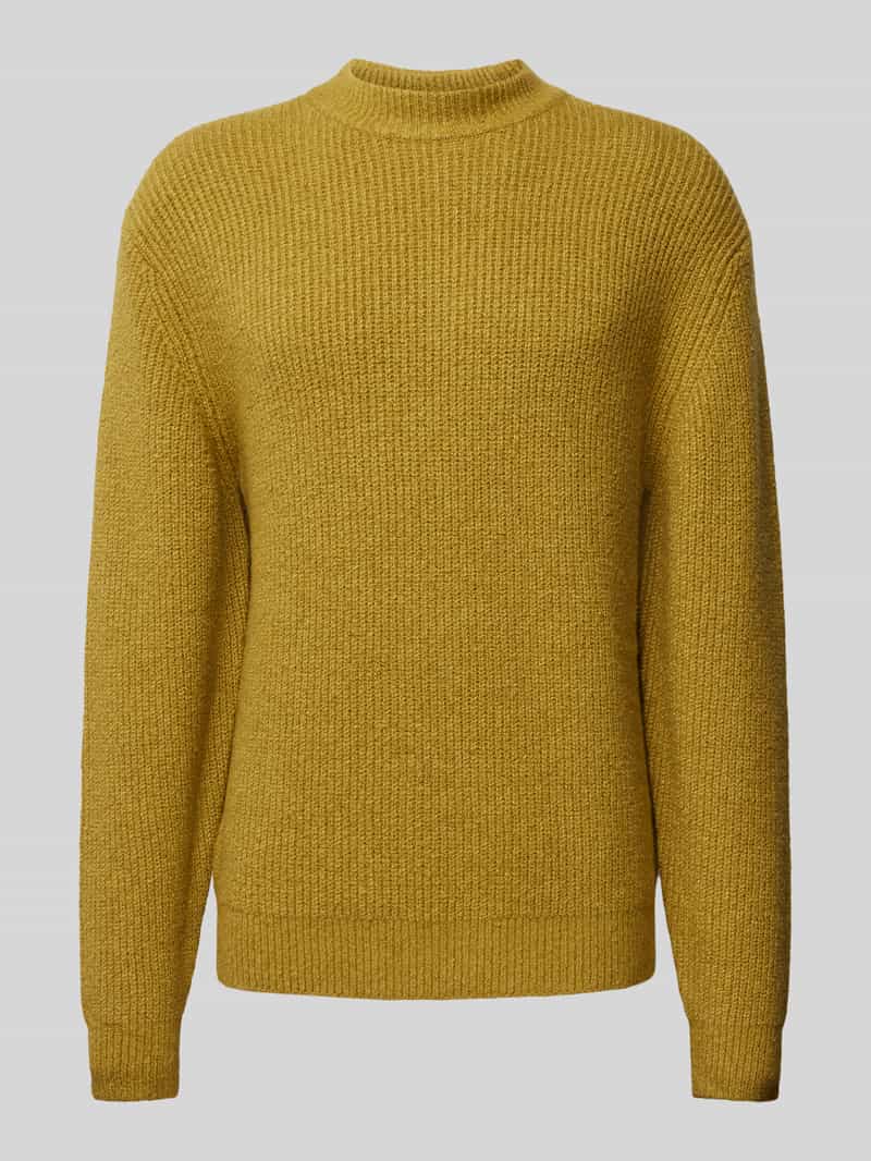 Sweter z dzianiny z okrągłym dekoltem