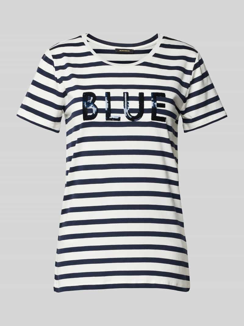 T-shirt z cekinowym obszyciem