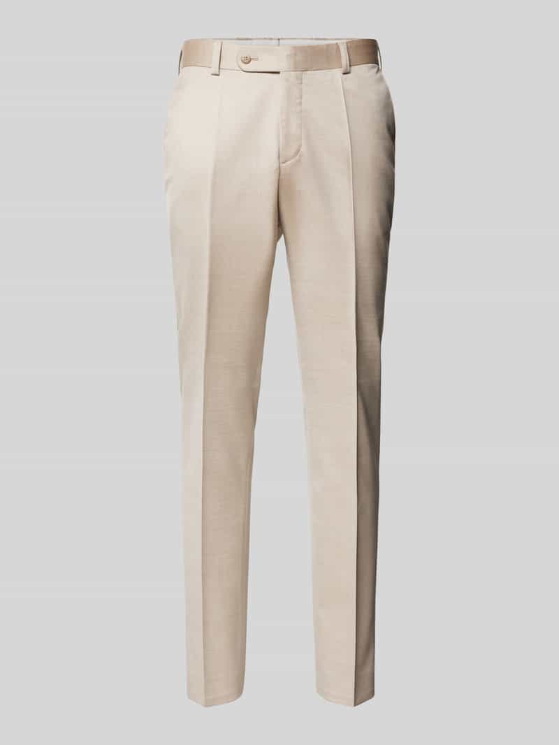 Spodnie do garnituru o kroju slim fit w kant
