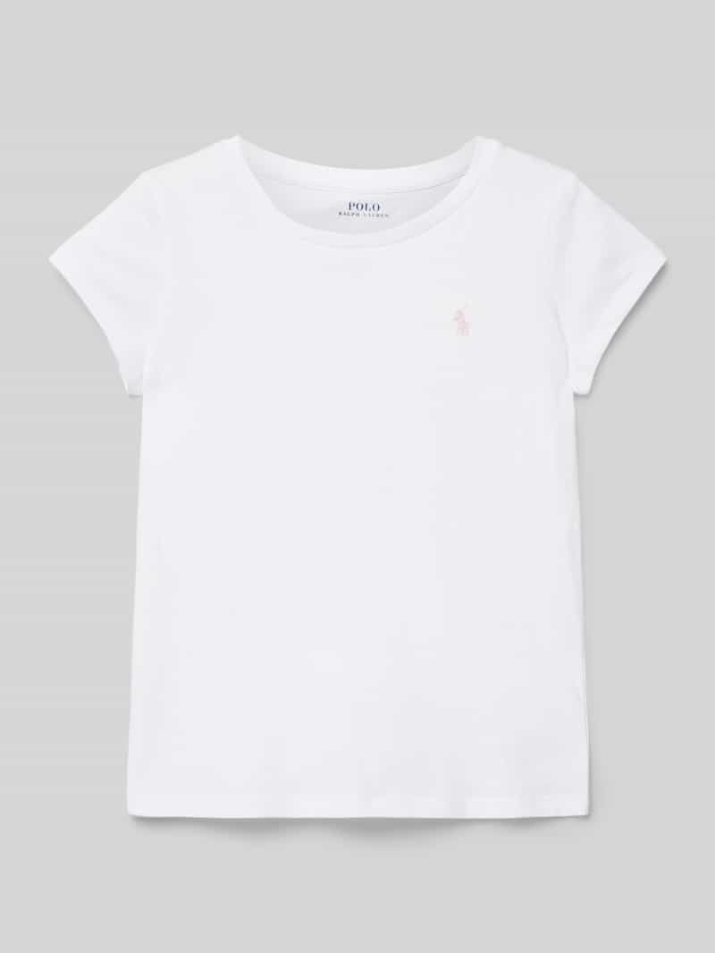 T-shirt z wyhaftowanym logo