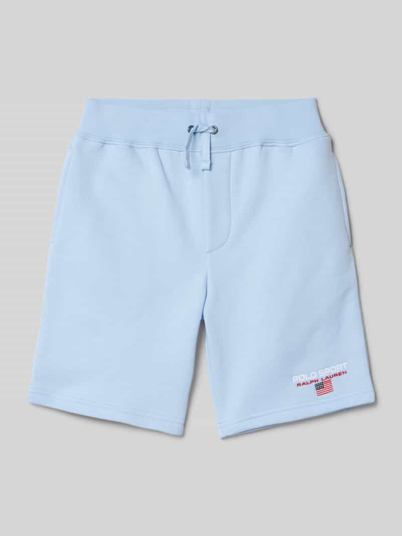 Szorty z dzianiny dresowej o kroju regular fit z wyhaftowanym logo