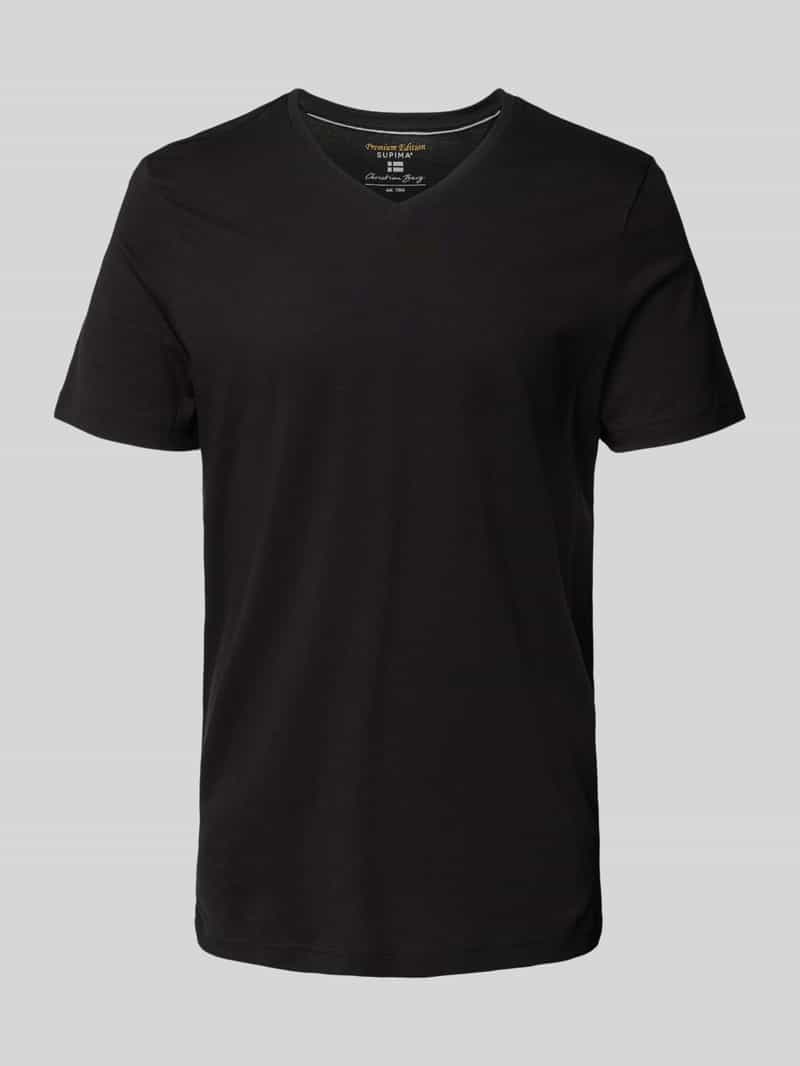T-shirt z dekoltem w serek