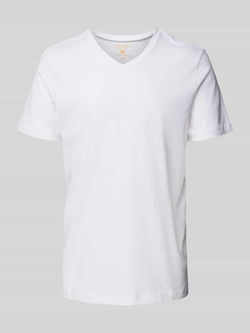 T-shirt z dekoltem w serek