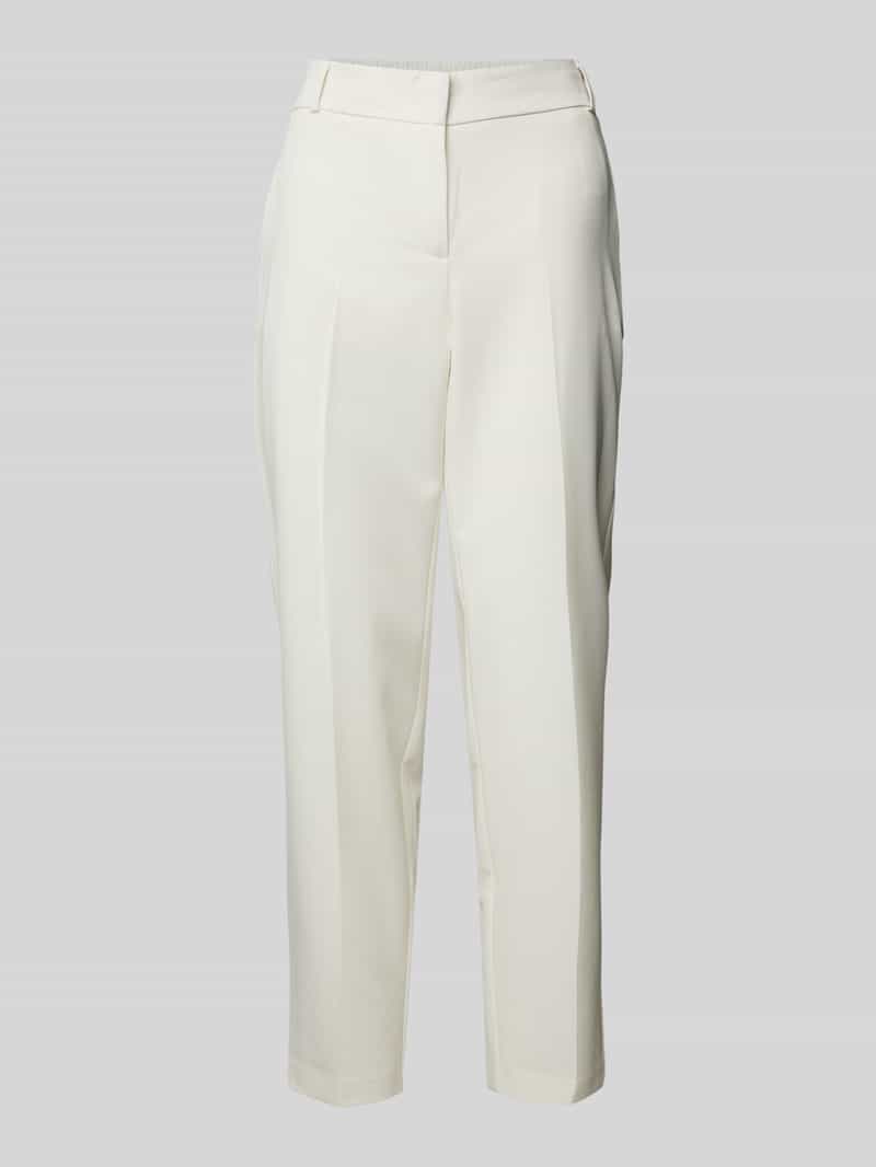 Spodnie materiałowe o kroju tapered fit z elastycznym pasem