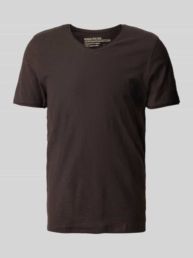 T-shirt z dekoltem w serek