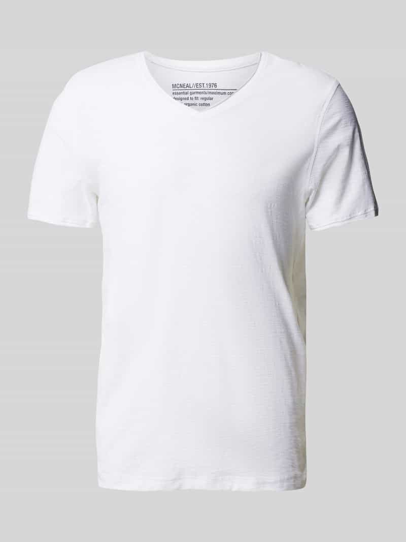 T-shirt z dekoltem w serek