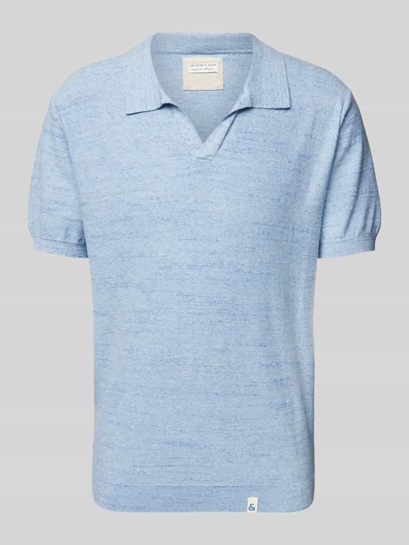 Koszulka polo o kroju regular fit z dekoltem w serek