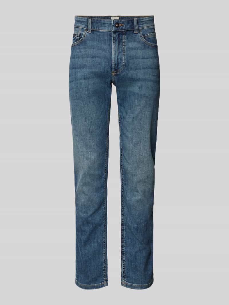 Jeansy o kroju regular fit z 5 kieszeniami