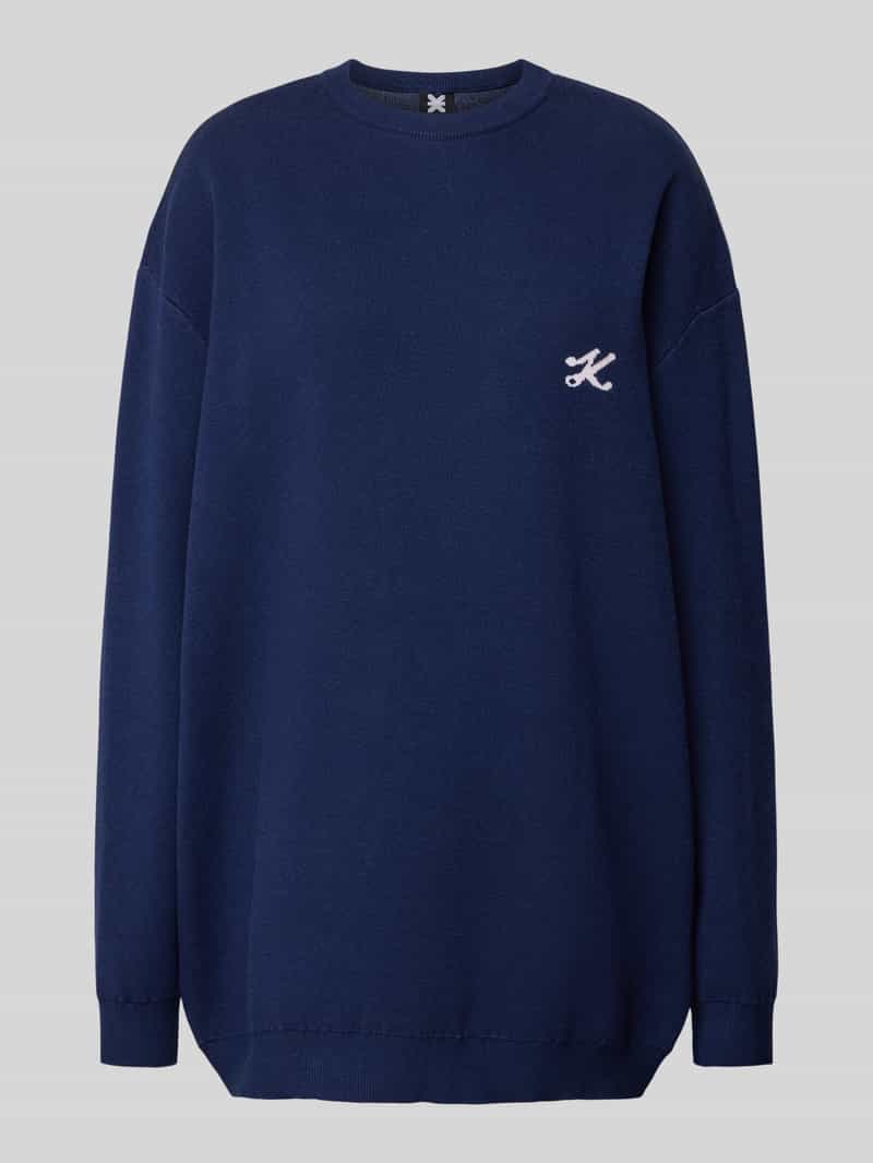 Sweter z dzianiny o kroju oversized z wyhaftowanym logo